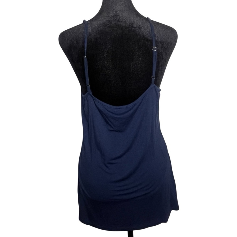 Sundance Sense of Style Sheer Lace Tunic Top Navy Blue — Size Medium - Picture 8 of 11